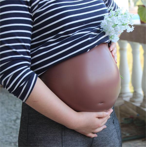 Pregnant woman dark color fake belly silicone pregnant belly artificial belly drop shipping and wholesale