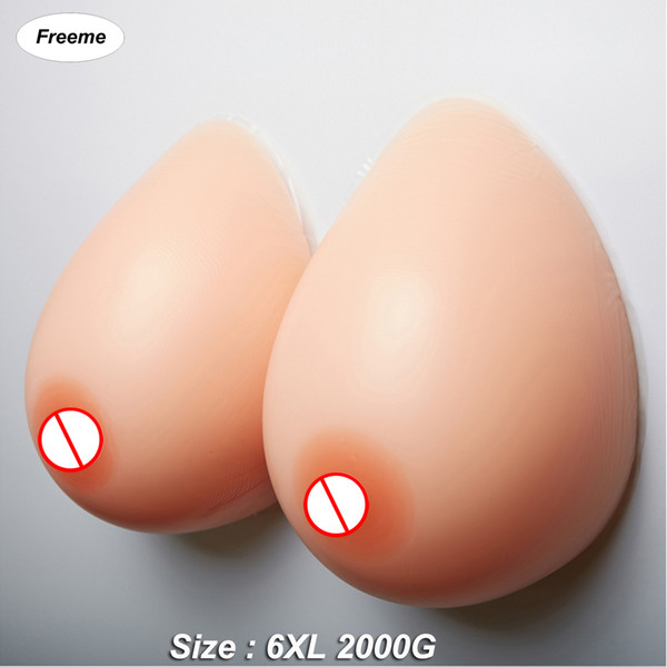 Freeme realistic silicon-form fake breast crossdressing silicone boobs plus 2000G pair mastectomy-prosthesis false breasts for crossdressers