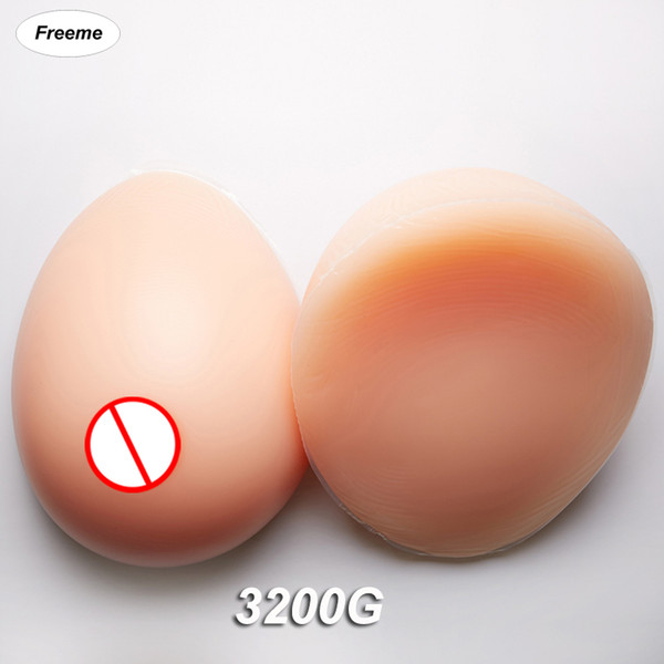 Freeme 3200g/pair Cup Water Drop Silicone Breast Boobs Crossdresser Sexy Cleavage Artificial Silicone Tits Chest Bust For Men