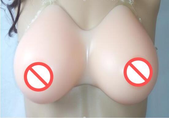 Hot,silicone breast form ,1 Pair Artificial Silicone Fake False Breast Boob Forms + bra Enhancer 1400g F cup CD MM Crossdresser Inse