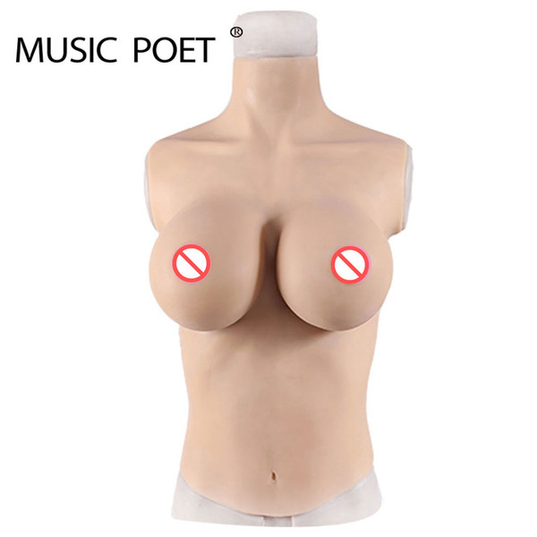 G cup breast forms Food grade silicone with Liquid silicone filling Chest prosthesis for crossdresser fake boobs drag queen