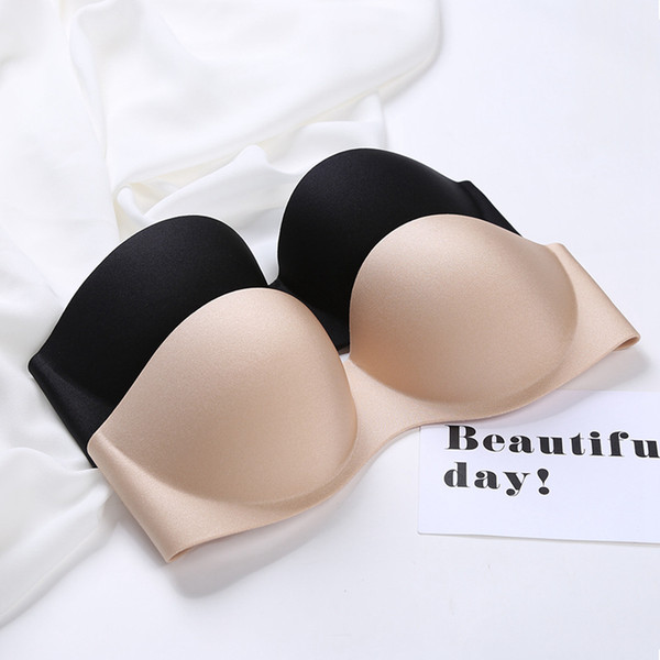 Women Magic Push Up Bra Women's Strapless Bras Wedding Dress Backless Invisible Bras 2 colors RRA849