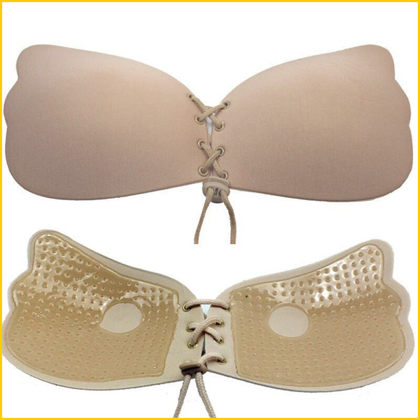 Women Invisible Bra Nubra Butterfly Wing Invisible Bras Push-up Seamless Strapless Backless Bra Self Adhesive Stick On Invisible Bra 6 Color