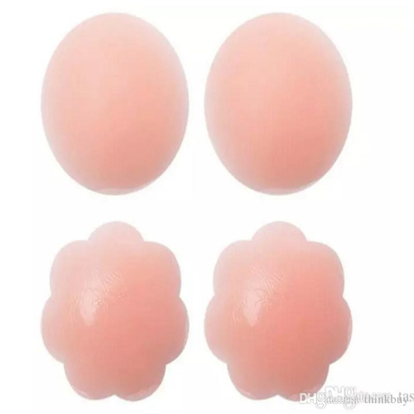 600pcs/lot (300pairs) New Invisible Bra Breast Nipple Cover Silicone Pad Skin Adhesive Reusable Bra Free Shipping