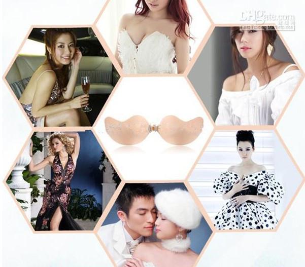 New Invisible Silicone Sexy Women Seamless Push Up Silica Gel Wedding Strapless Secret bra