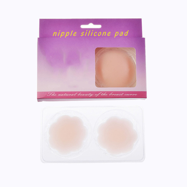 New 2pcs/pair Invisible Bra Breast Nipple Cover Silicone Pad Skin Adhesive Reusable Bra With Retai Box Free Shipping 170418