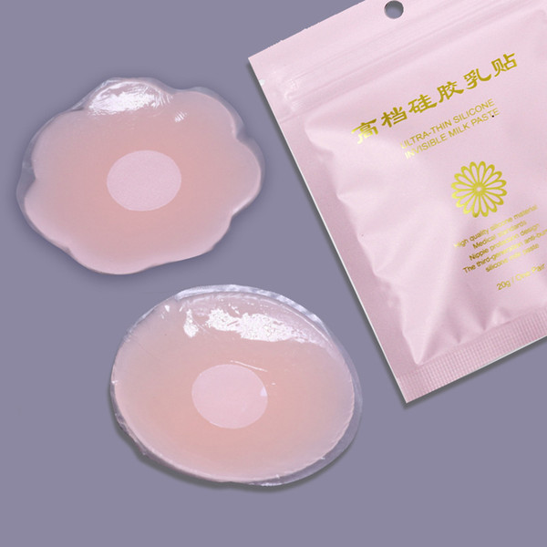 Breast Sticker Non-Woven Silicone Nipple Heart-Shaped Round Plum-Shaped Nipple Stickers Anti-Light Of The Fashion Chest Sticker