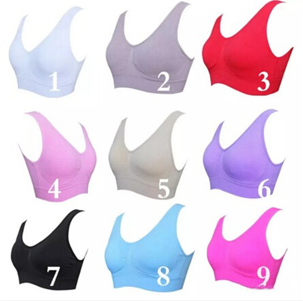 High quality 9 colors Seamless sport Bra Fashion sexy Bra yoga bra 6 size factory directly sales