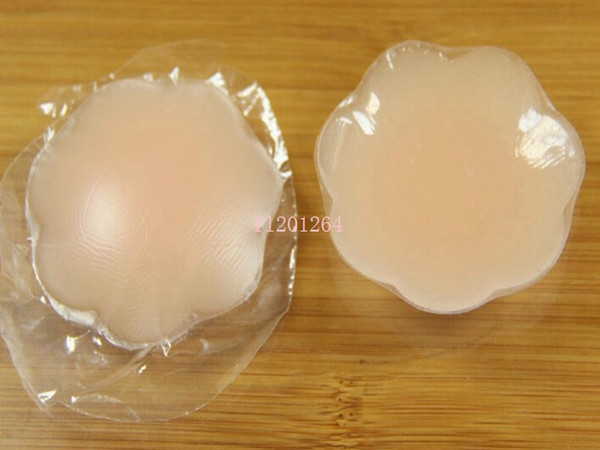 Free Shipping Silicone Invisible Adhesive Nipple Covers Pad Stick On Gel Push Up Invisible chest paste breast petals 100Pair/lot