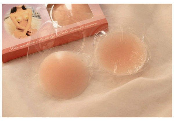 One Time Round Silicone Breast Flower Sticky Nipple Cover Pad Sexy Invisible Bra Patch Plastic Sticker Tape