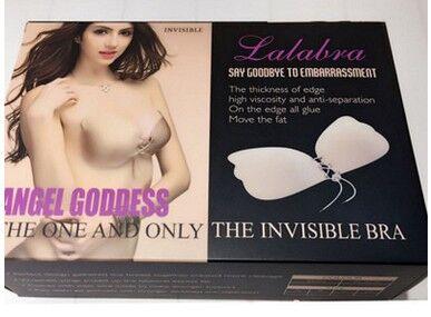 Hot Nubra Butterfly Wing Invisible Bra Self Adhesive Silicone Invisible Push-up Bras for Women Size A B C D E F with retail packing