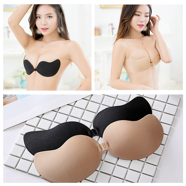 Silicone Invisible Bra Strapless Push-up Stick on Gel Bras Front Closure Strapless Women Invisible Bra Adhesive Backless Bra KKA3266