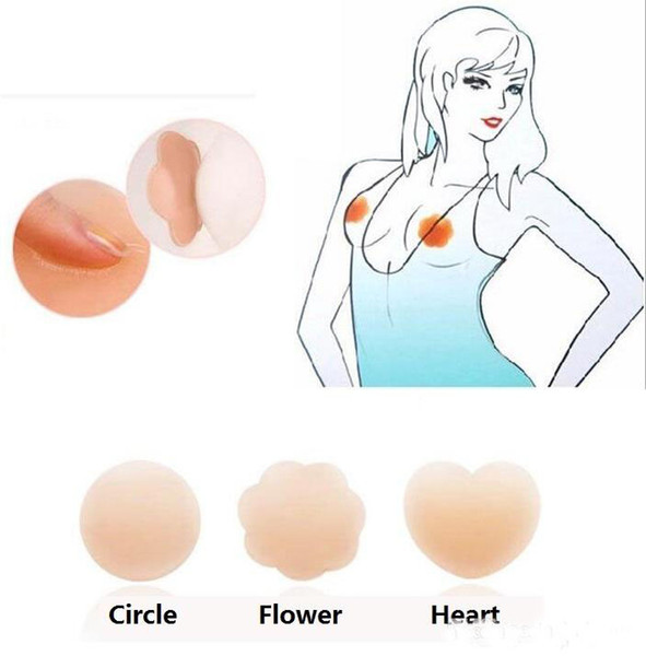 Hot Sale! New Update Women Silicon pads Invisible Nipple Cover Breast Petals Pad Silicon bra Free shipping