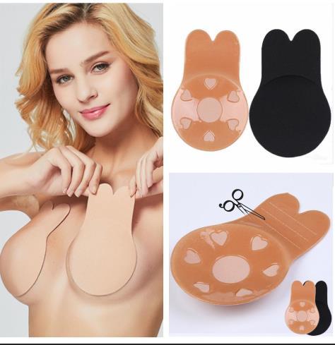 2019 Wholesale Breathable Lifting Chest Sticking Push Up Bra Sticking Anti-sagging Invisible Silicone Bra Stickers For Party Wedding Dress