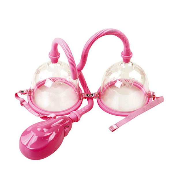 Strap On Twin Grow Vacuum Suction Pump Enlarger Enhancer Breast Up to C-D Cupn For Women