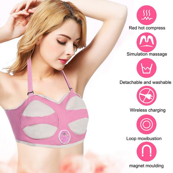 Hot Sale Electric Breast Enhancer Bra Infrared Heating Chest Frequency Vibration Massager Stimulator Beauty Breast Enlargement Machine