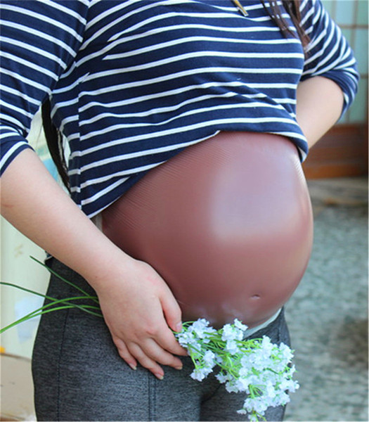 fake pregnant belly/the8-10months dark color silicone belly fake pregnancy belly Pregnant woman artificial belly