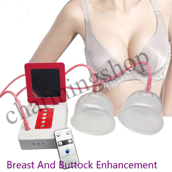 Electric Double Cups Breast Enhancement Massager For Beautiful Bosom By Sucking Lifting Enhancing Remote Control 2 Modes DHL Free