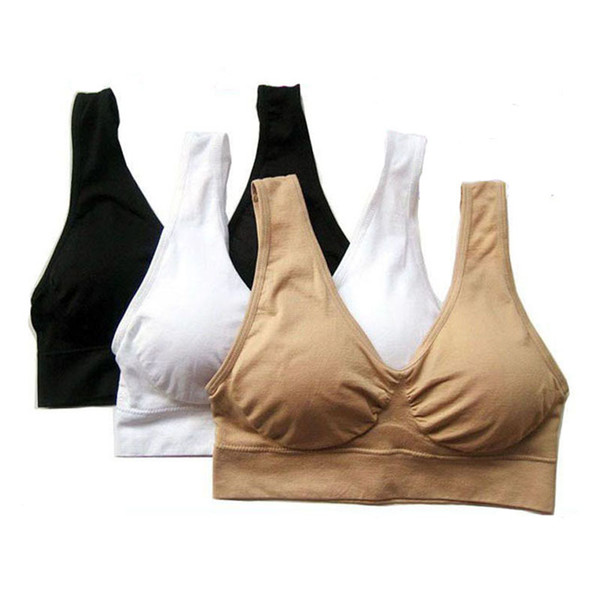 Hot! 100sets=300pcs Genie leisure Bra with removable sponge pad, Sexy Seamless two layer ahh sport BODY SHAPER Push Up-opp bag