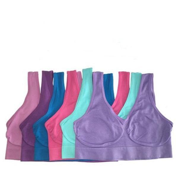 Top Quality Sexy Underwear Seamless Ladies ahh Bra Sizes Sport Yoga Bra Microfiber Pullover Bra Body Shape 9 colors 6 size