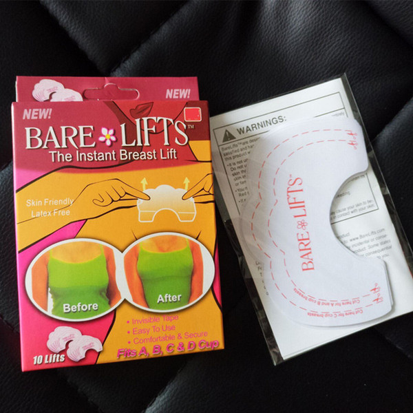 Healthy Instant Breast Lift Tape Bust Lifting with Invisible Breast Stickers Adhesive Tape Pasties BareLift Forms Enhancers with Retail Box