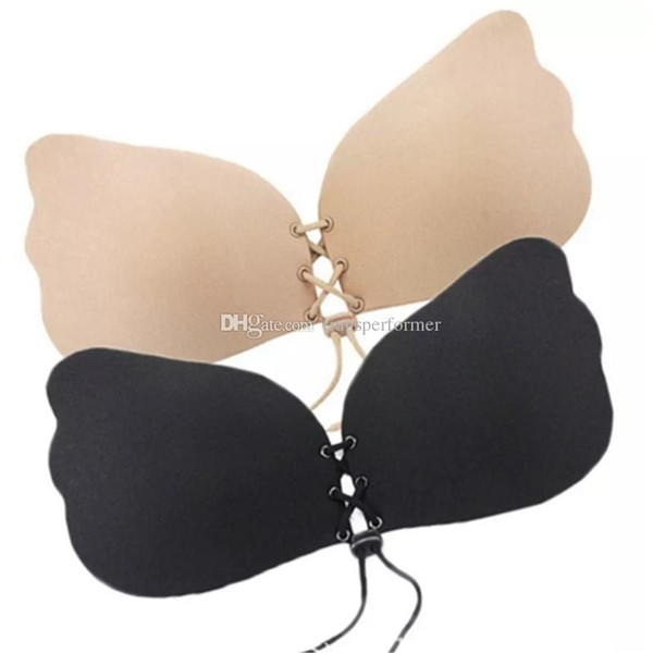 Butterfly Shaped Bras for Women Self-Adhesive Push Up Silicone Bust Front Closure Strapless Beauty Sexy Bandage Style DHL Free shipping 2017