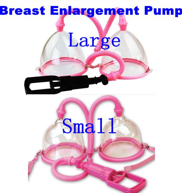 Adult Games Plastic Manual Vacuum Suction Breast Enlarger Enhancer Pump Dual Cup Bust Breast Enlargement Gear