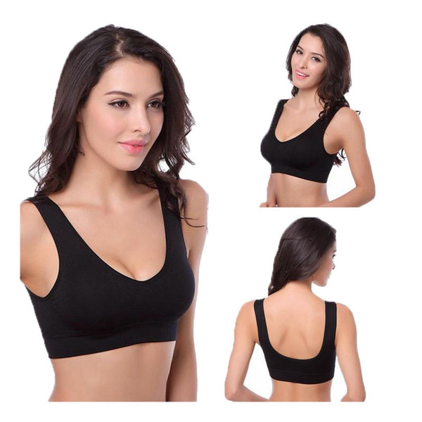 50sets=150pcs Genie leisure Bra with removable sponge pad, Sexy Seamless two layer ahh sport BODY SHAPER Push Up-opp bag