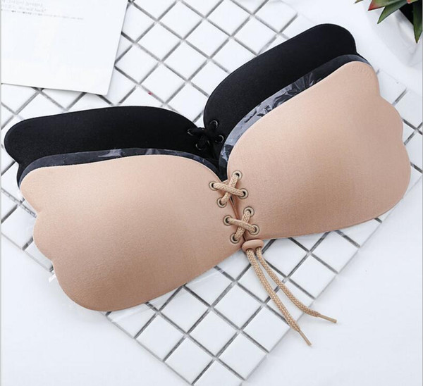 1000Pcs Butterfly Shaped Bras for Women Self-Adhesive Push Up Silicone Bust Front Closure Strapless Bandage Style Invisible Bra Sexy Bra