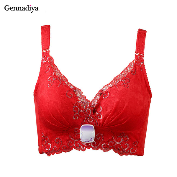 Lace Charging Breast Massager Enlargement Intelligent Vibrating Bra Safe For Women Beauty Solid Fashion Bra Hot Sale