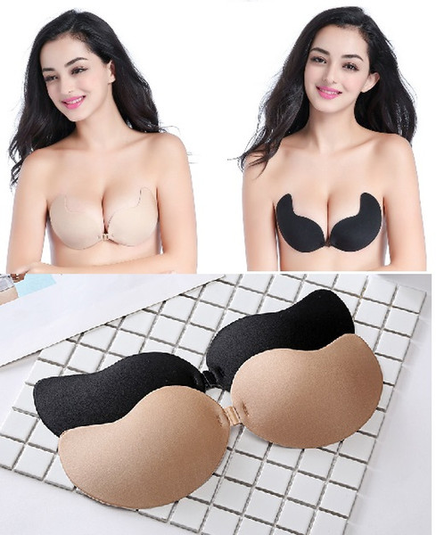 2 Colors Mango Silicone Invisible Bra Strapless Self Adhesive Stick on Gel Bras Bust Body Breast Support Women Invisible Bras