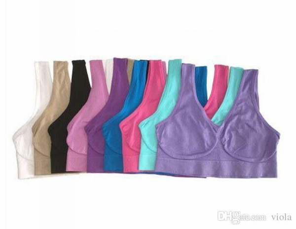 Sport Bra Yoga Bra Sizes Seamless Ladies Underwear Microfiber Pullover Bra 6 colors Free Shipping DHL 300pcs