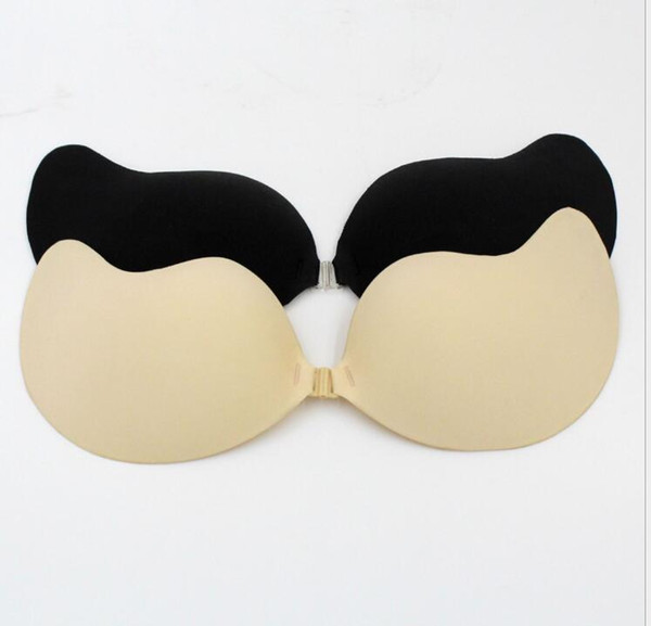 Women self-adhesive unlined Sexy Lady Invisible Silicone V shape Strapless Bra Push UP Bust 2000Pcs