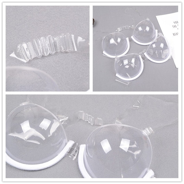 20pcs DHL 2018 Newest Plastic Disposable Bra One Off Bra Clear Bra One Time Underwear Free Ship