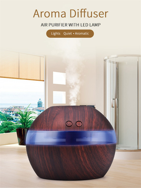 300ml USB Ultrasonic Humidifier Aroma Diffuser Essential Oil Diffuser Aromatherapy mist maker with Blue LED Light Free shipping