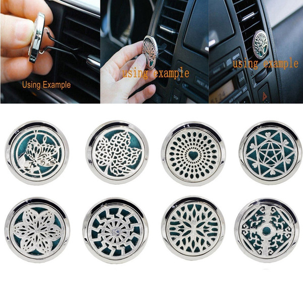 10 Style Stainless Car Air Vent Freshener Essential Oil Diffuser Best Gift KKA3299