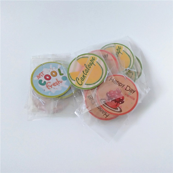 Customized Paper Air Freshner Hanging Car Air Freshener absorbent cotton paper material Vanilla lemon New Car fragrance etc