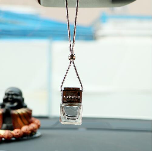 Car Hanging Perfume Empty Glass Bottle For Essential Oils Diffuser Car-styling Rearview Mirror Ornament Air Freshener Fragrance