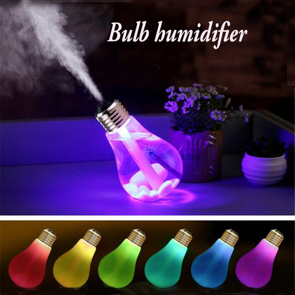 400ML USB Ultrasonic lamp bulb Humidifier Home Office Mini Aroma oil Diffuser LED Night Light Aromatherapy Mist Maker