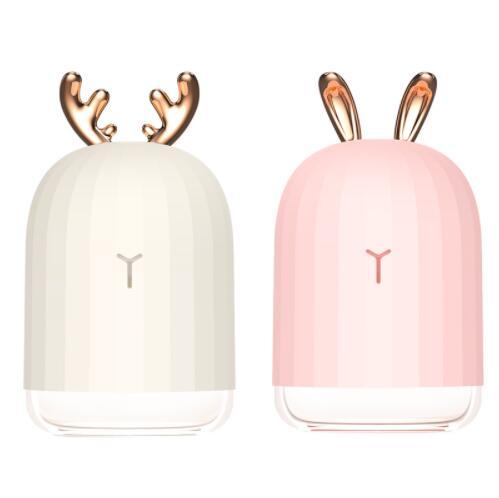 220ML Ultrasonic Air Humidifier Deer Aroma Essential Oil Diffuser for Home Car USB Fogger Mist Maker with LED Lamp Air Freshene GGA1879