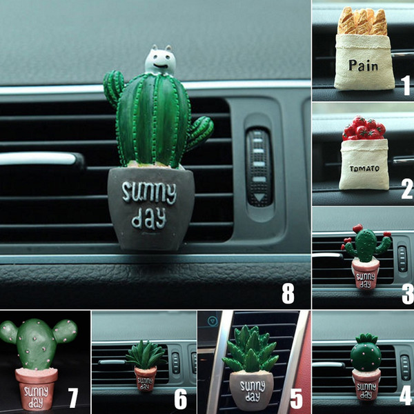 2017 Car Clip-On Air Vent Outlet Air Freshener Cactus Perfume Fragrance Diffuser