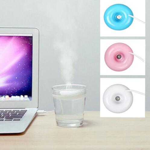 Donuts USB Air Humidifier Float Water Donuts Humidifier Purifier Home Desktop Humidifier Mist Maker Car Air Freshener GGA1881