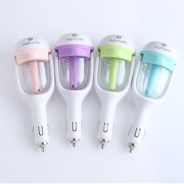 Nanum Car Humidifier Air Mist Diffuser Purifier Car Humidifiers Air Cleaning Mini Charging Portable Water Bottle Steam