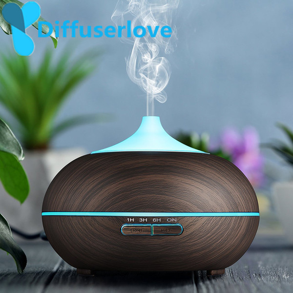 Electric Aroma Essential Oil Diffuser Wood Grain USB Mini Ultrasonic Air Humidifier Aromatherapy Mist Maker For Home Office 300ml