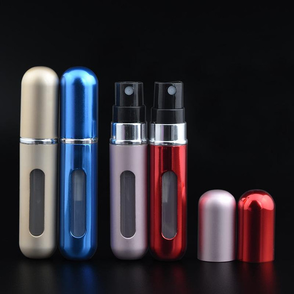 High-end portable spray perfume bottles of 5 ml aluminum metal perfume bottles Cosmetic travel bottles perfume atomizers spray