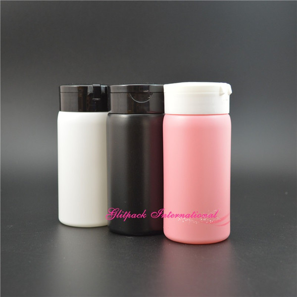 50pcs/lot 80g Powder 150ml Bottles Blank PINK/BLACK/WHITE Colors Baby Powder Plastic PE Bottles Empty Talcum Powder Container