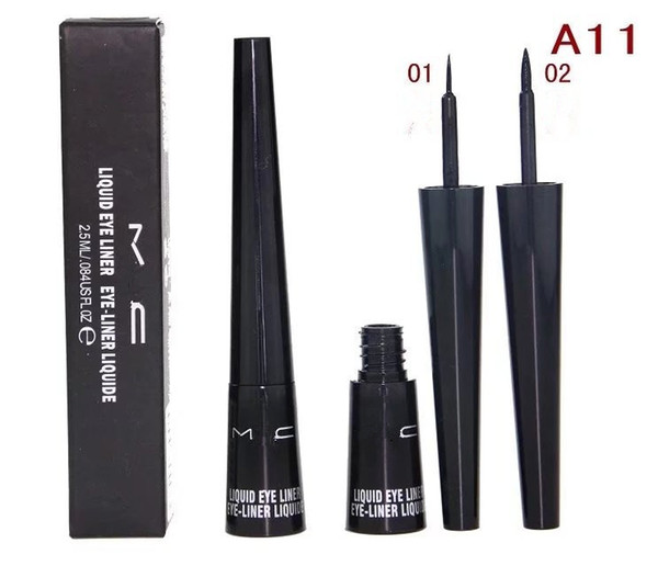 2017 2 styles make up #1.#2 black Waterproof Liquid eyeliner pencil 2.5ml makeup tools b723