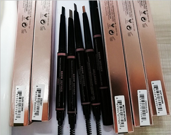 2017 top quanlity Double Eyebrow Pencil Free Cutting Automatically Spiral Skinny brow Enhancer Pencil Darkbrown Makeup Tools BFFA325