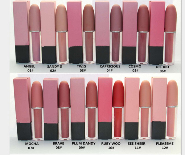 brand M LIP STICK Makeup Matte Lipstick Lips Lip Gloss 12 colors dhl Free shipping+GIFT B744