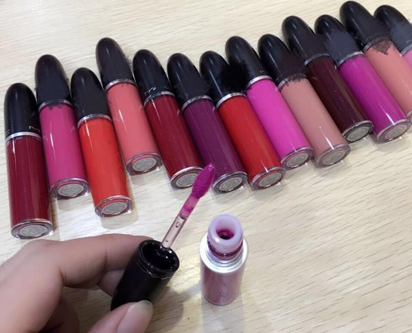 lowest price /High quality/New Arrivals HOT new makeup Retro Matte liquid lipstick / lip gloss 5ml with name 15 color B761